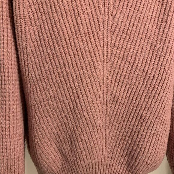 LOFT Outlet Womens Cozy Boat Neck Ribbed Knit Sweater Pink Size XL - Picture 8 of 10